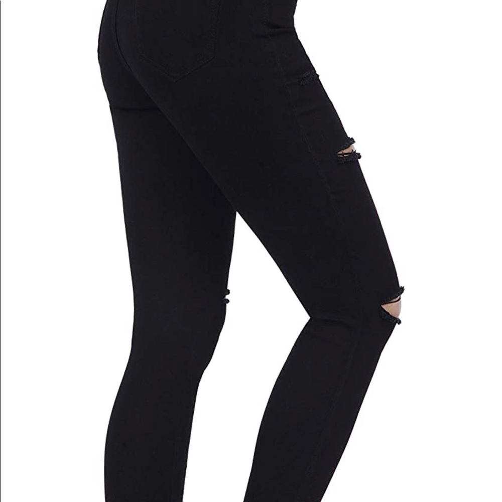 Black Ripped Skinny Jeans - Picture 4 of 5